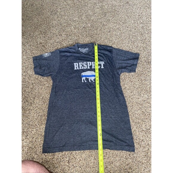 Thin Blue Line Respect Mens Shirt Medium Short Sleeve Peacemaker Trading Graphic - Picture 3 of 5